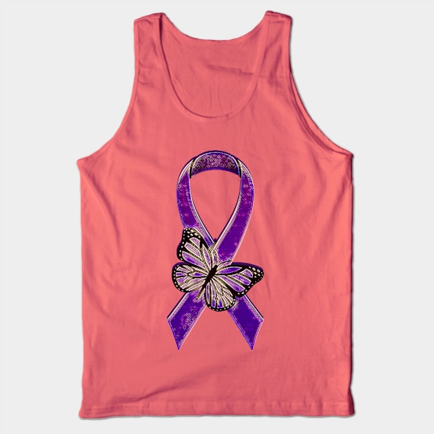 Domestic Violence Butterfly Ribbon Tank Top by CoolMomBiz